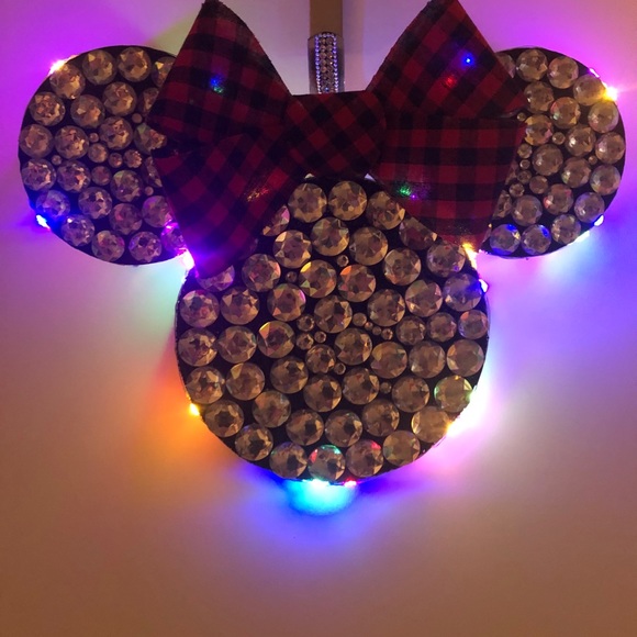 Disney Mickey Minnie light up Christmas wreath - Picture 1 of 6